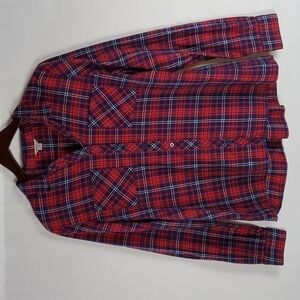 Fossil Plaid L/S Button Up Cotton Shirts Size Medium